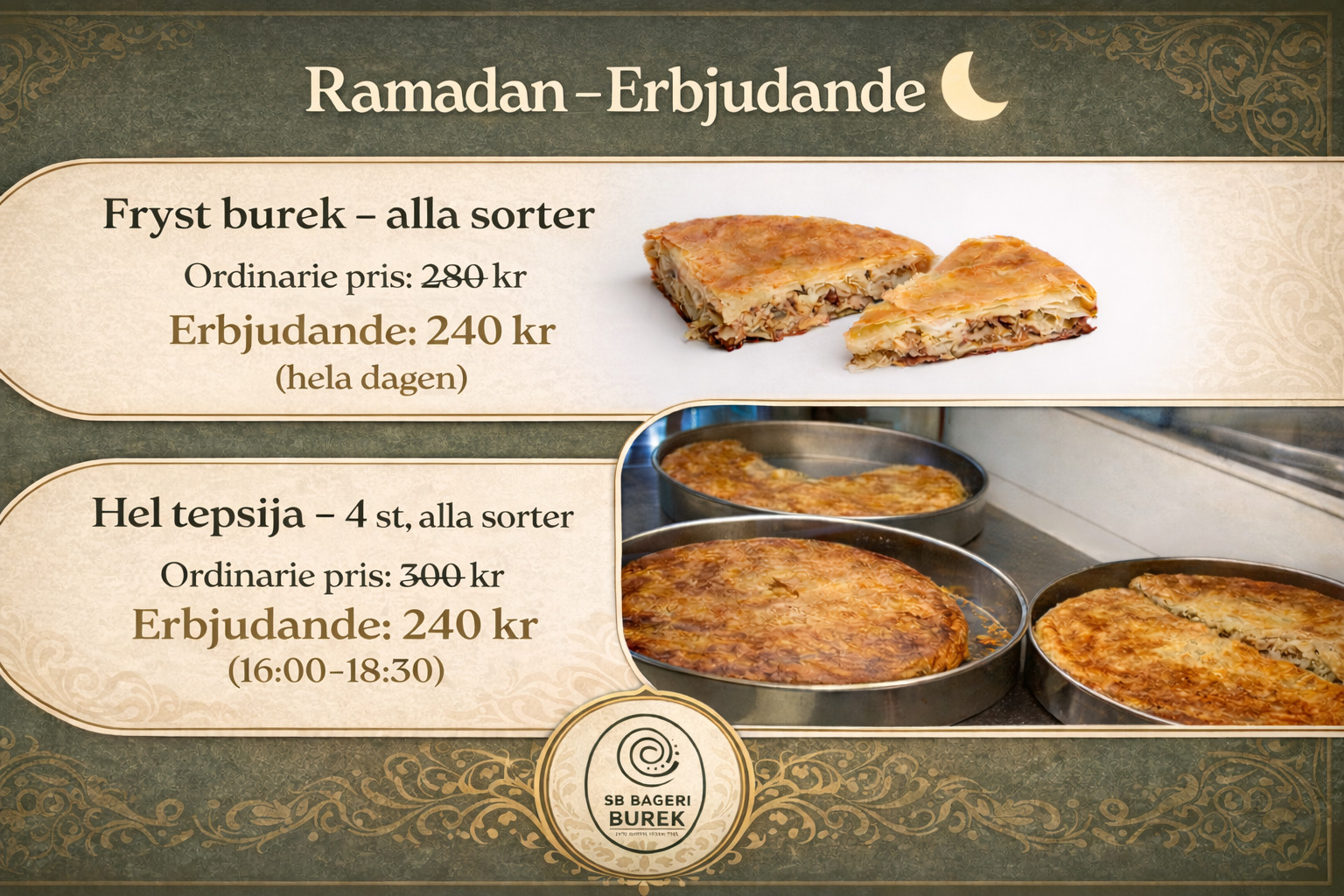Ramadan-Erbjudande – SB Bageri Burek